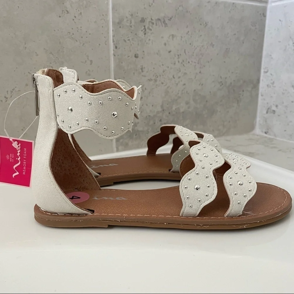 Nina Girls Willette Strappy Sandals Size 4